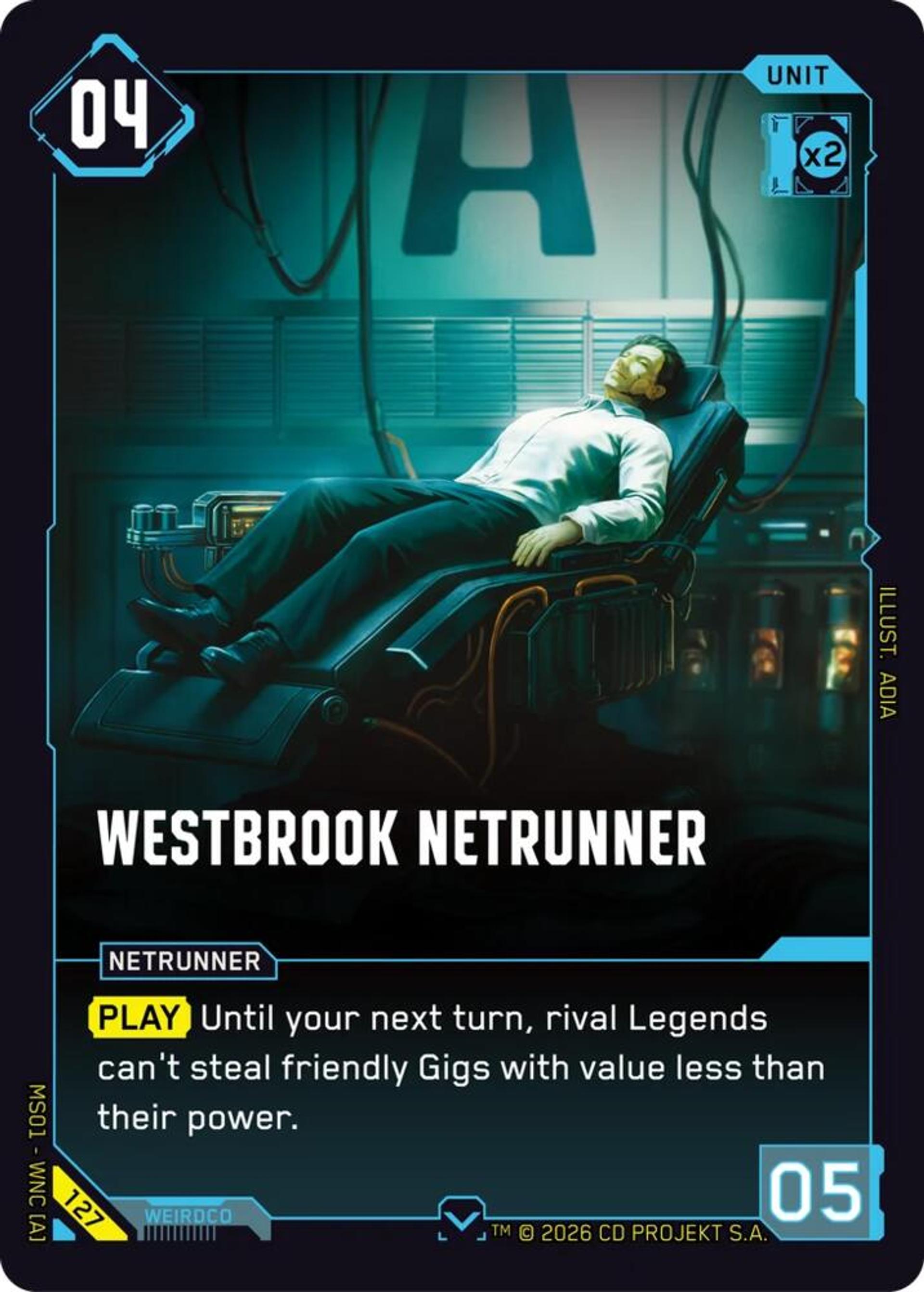 Westbrook Netrunner — Welcome to Night City - Retail — Cyberpunk TCG