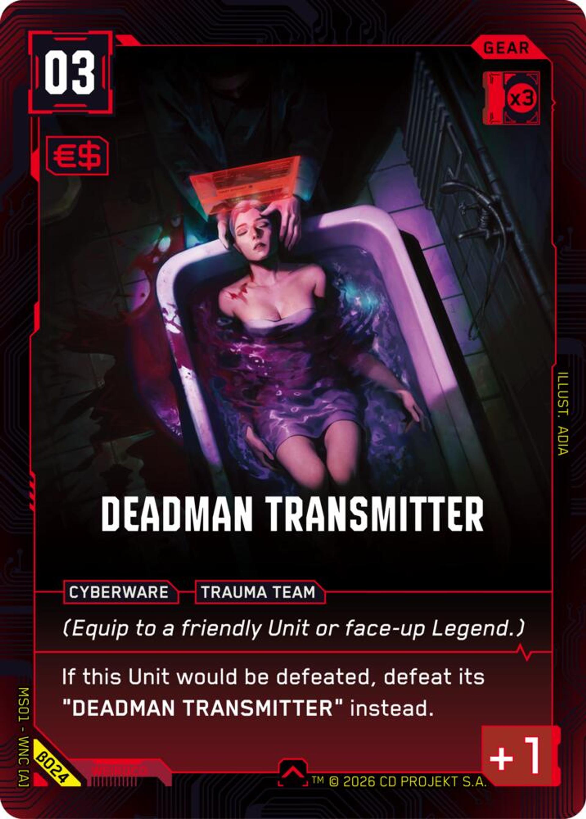 Deadman Transmitter — Welcome to Night City - Beta — Cyberpunk TCG