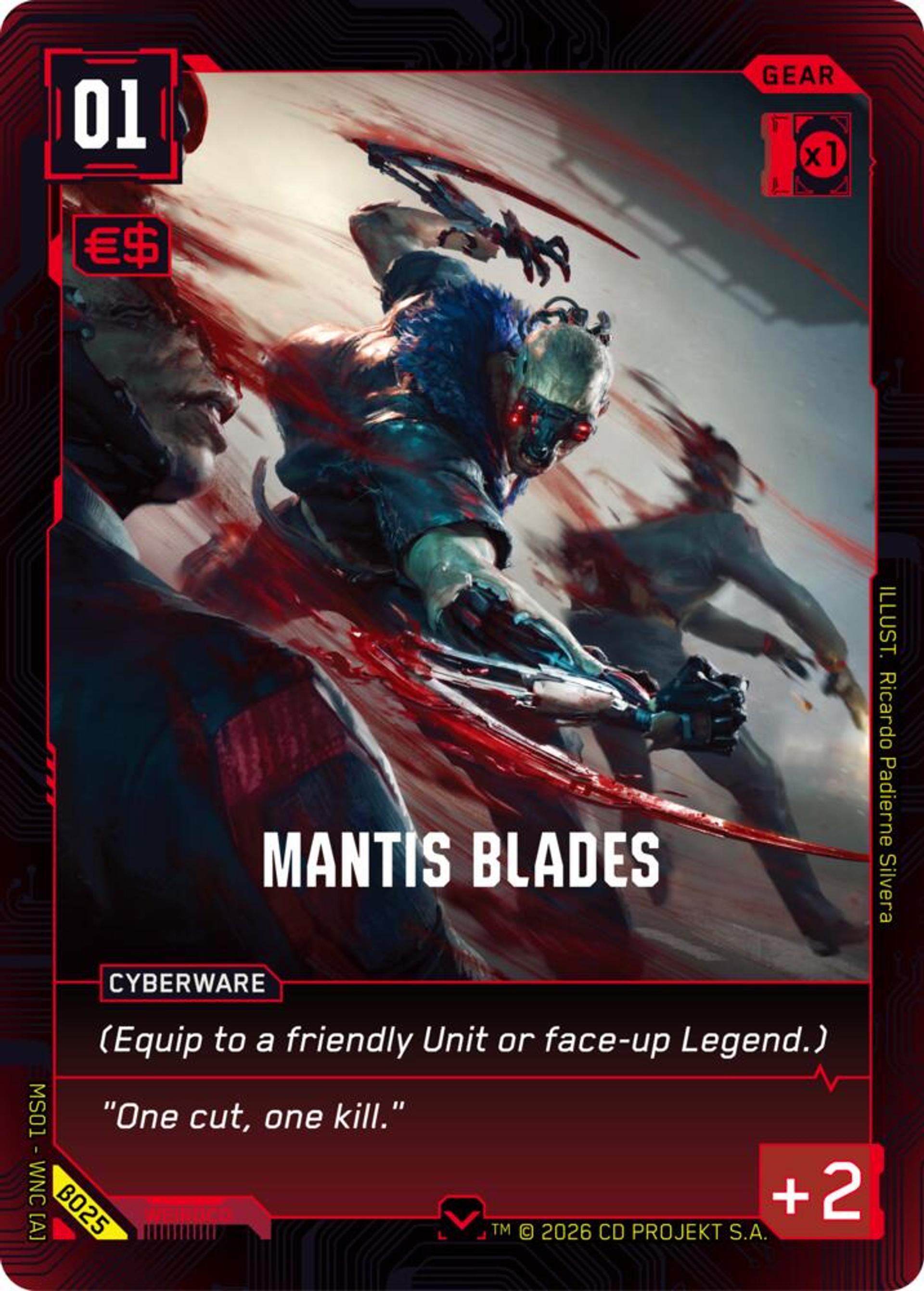 Mantis Blades — Welcome to Night City - Beta — Cyberpunk TCG