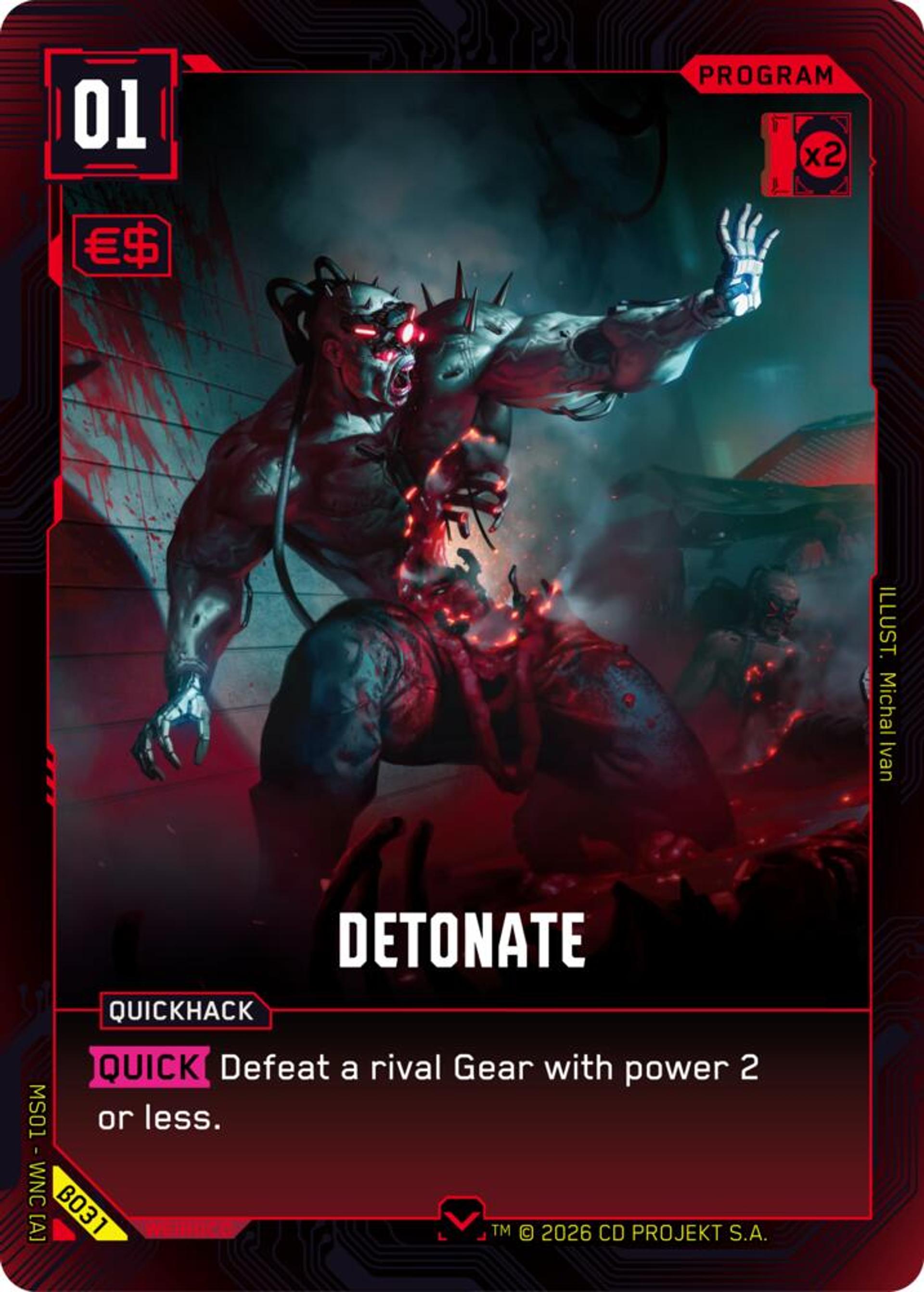 Detonate — Welcome to Night City - Beta — Cyberpunk TCG