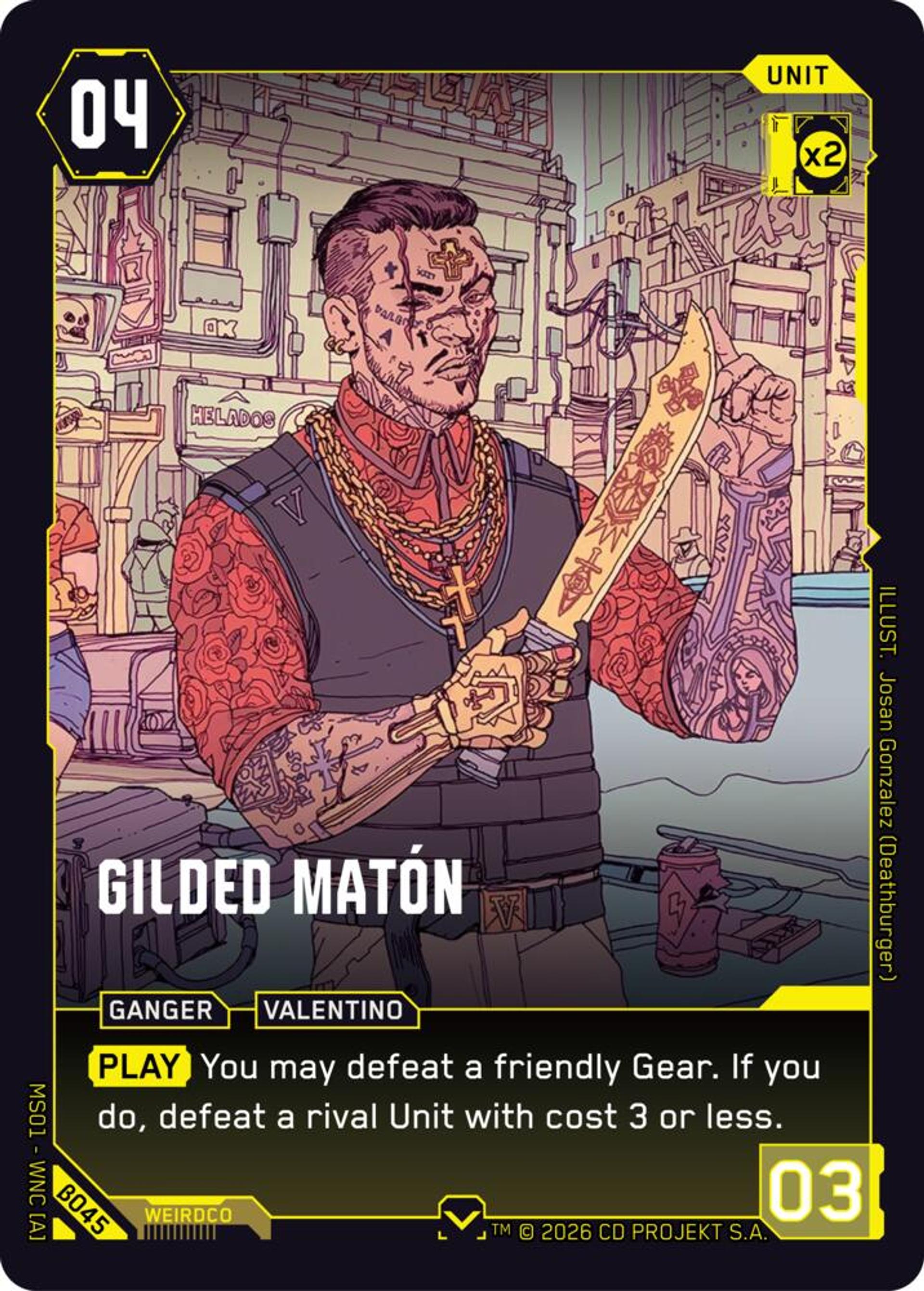 Gilded Maton — Welcome to Night City - Beta — Cyberpunk TCG
