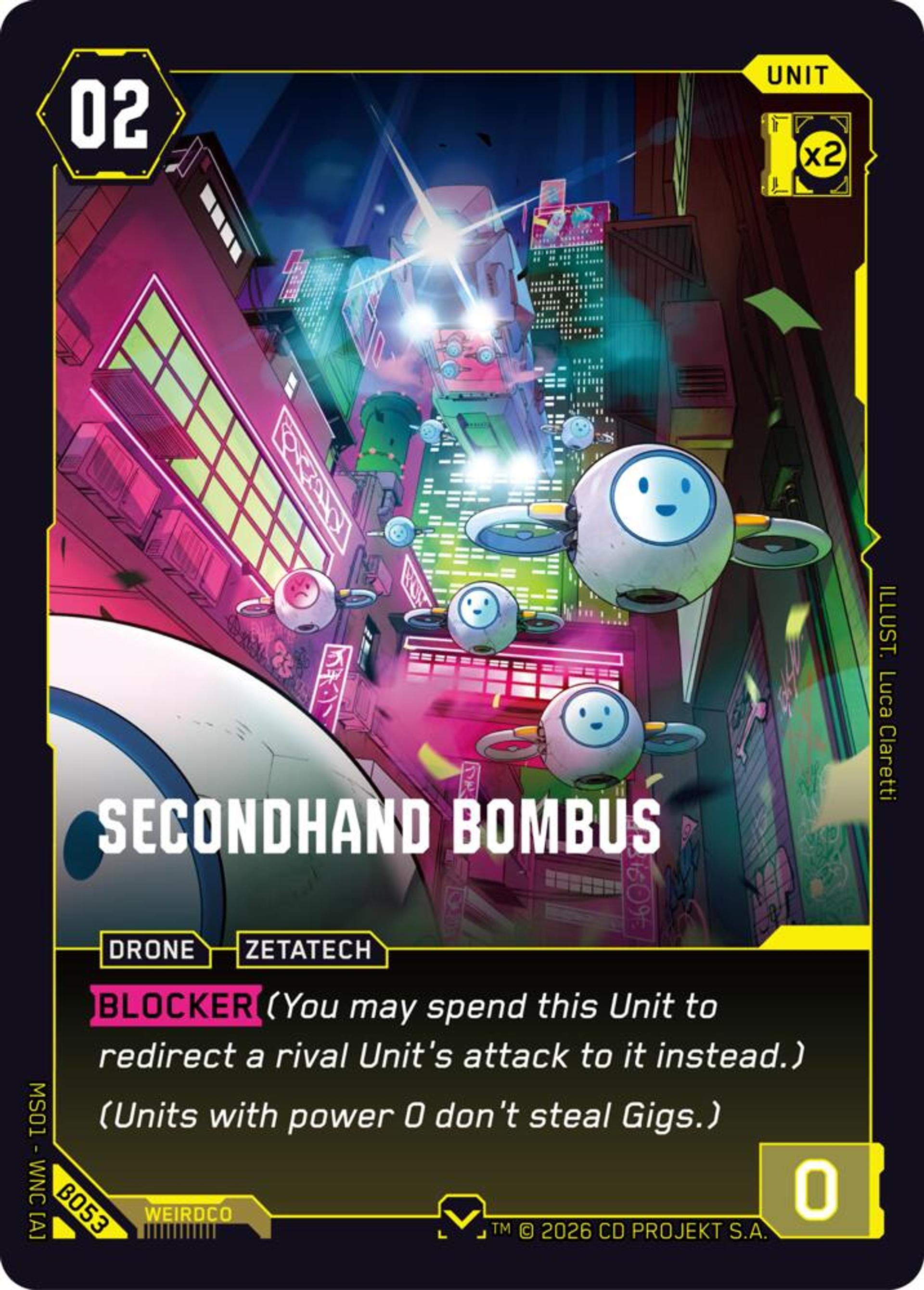 Secondhand Bombus — Welcome to Night City - Beta — Cyberpunk TCG
