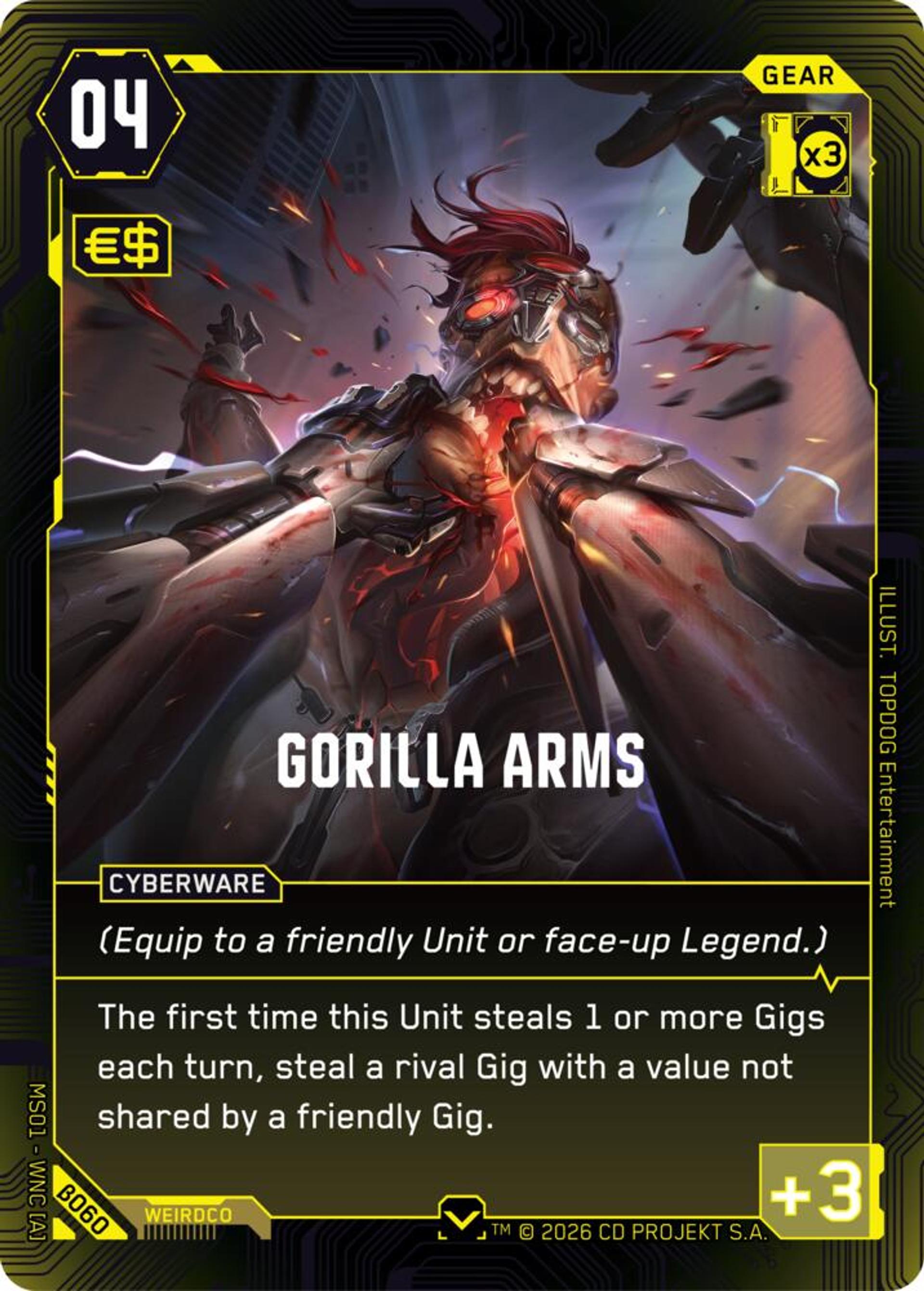 Gorilla Arms — Welcome to Night City - Beta — Cyberpunk TCG