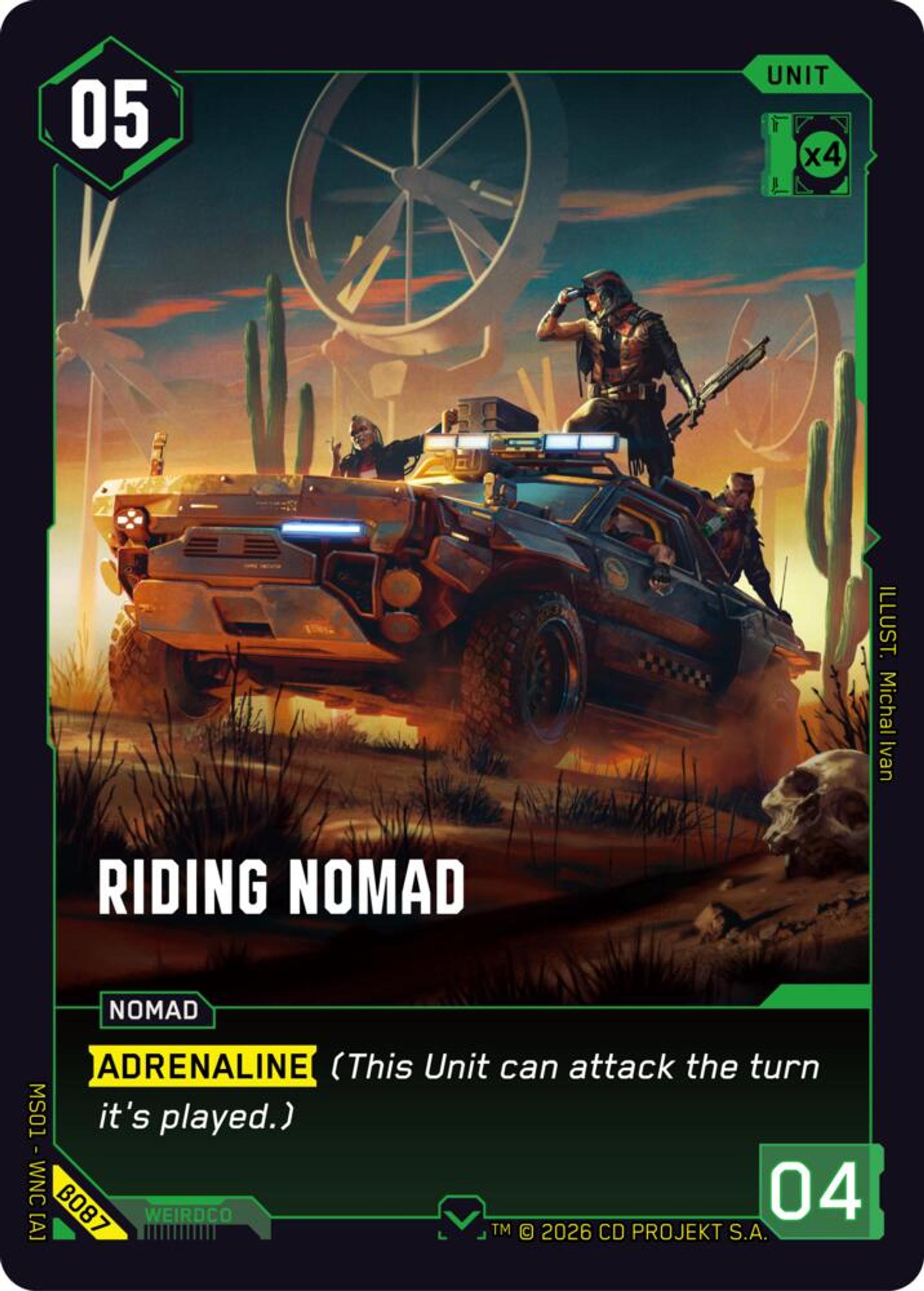 Riding Nomad — Welcome to Night City - Beta — Cyberpunk TCG