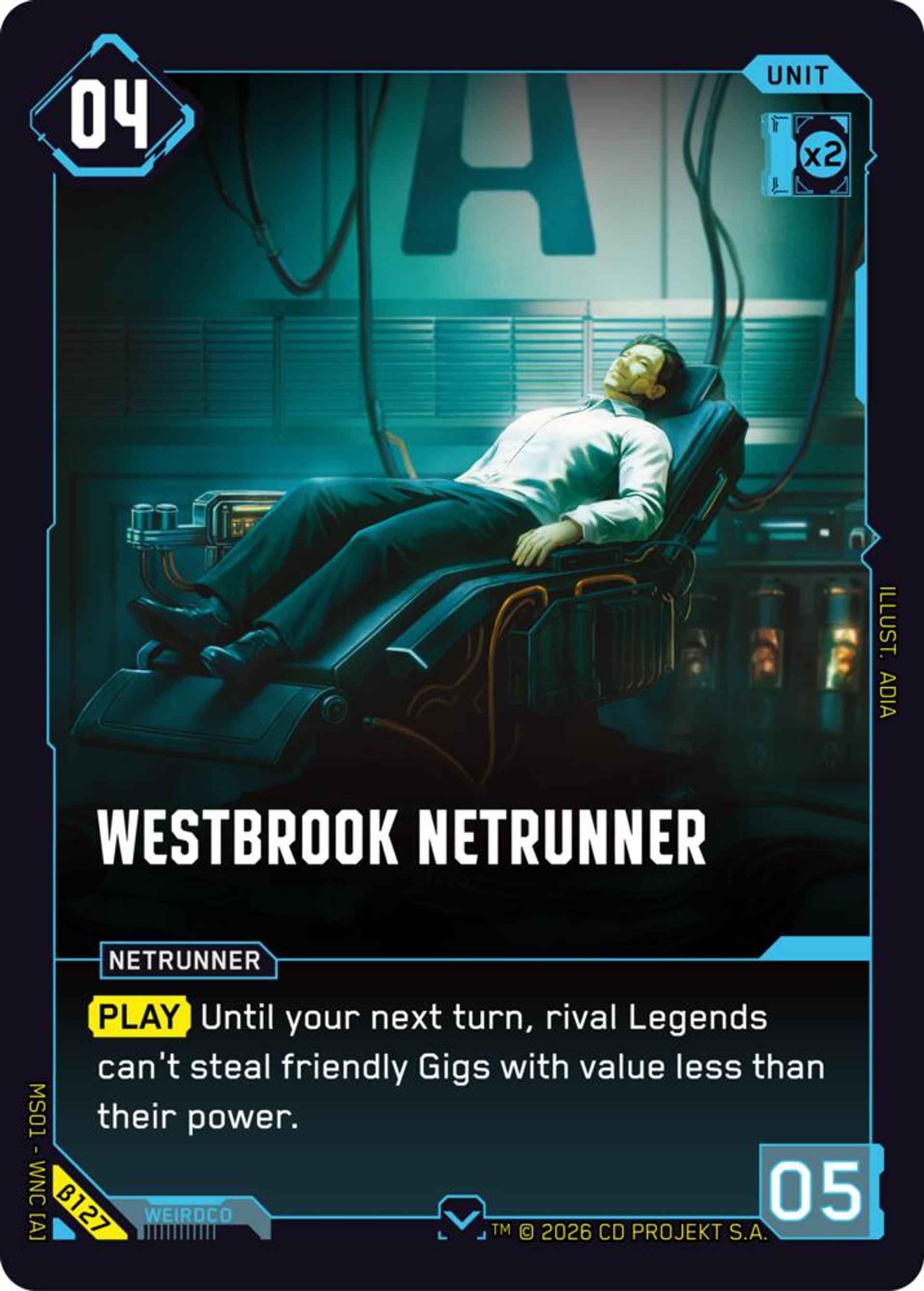 Westbrook Netrunner — Welcome to Night City - Beta — Cyberpunk TCG