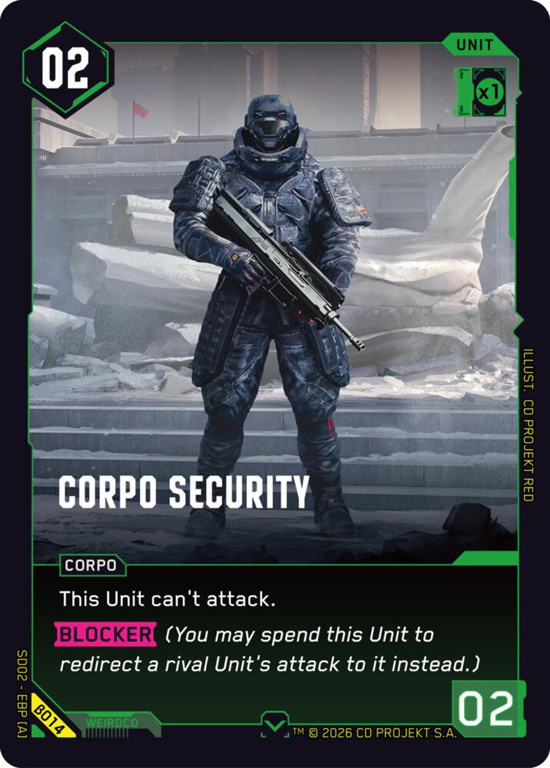 Corpo Security — Embracing Power - Beta Starter Deck — Cyberpunk TCG
