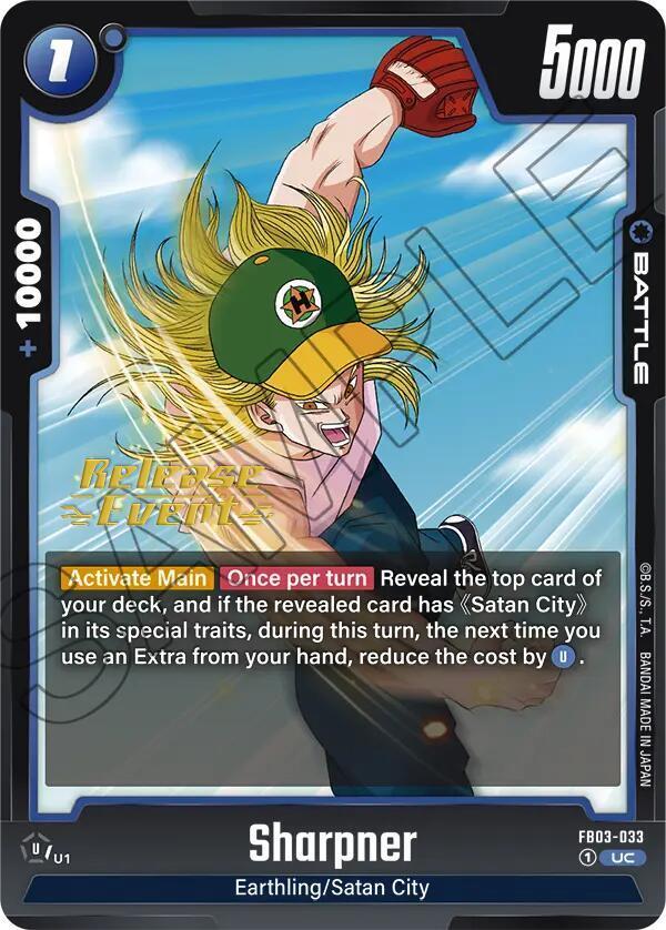 Sharpner — Raging Roar Release Event Cards — Dragon Ball Super: Fusion World