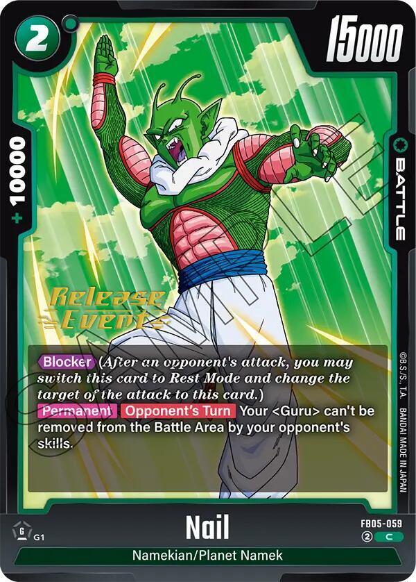 Nail — New Adventure Release Event Cards — Dragon Ball Super: Fusion World