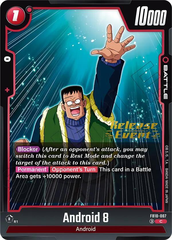 Android 8 — Cross Force Release Event Cards — Dragon Ball Super: Fusion World