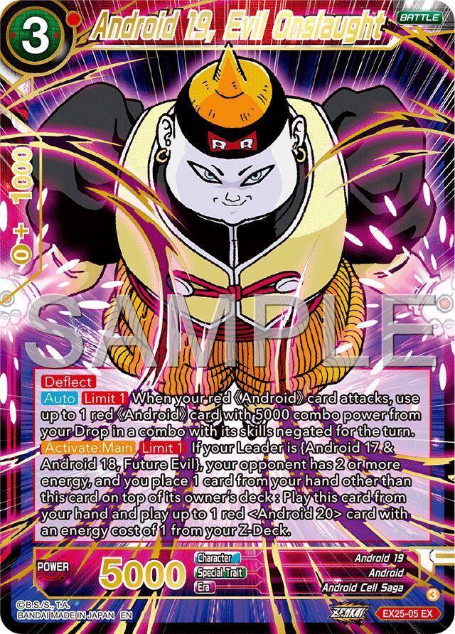 Android 19, Evil Onslaught — Expansion Deck Box Set 25: Premium Anniversary Box 2025 — Dragon Ball Super: Masters