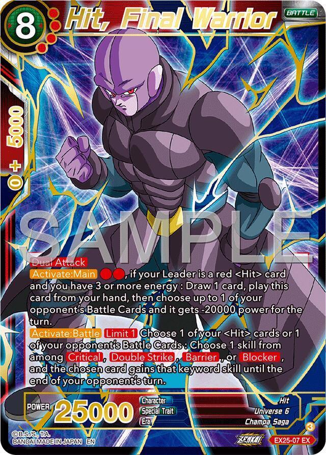 Hit, Final Warrior — Expansion Deck Box Set 25: Premium Anniversary Box 2025 — Dragon Ball Super: Masters