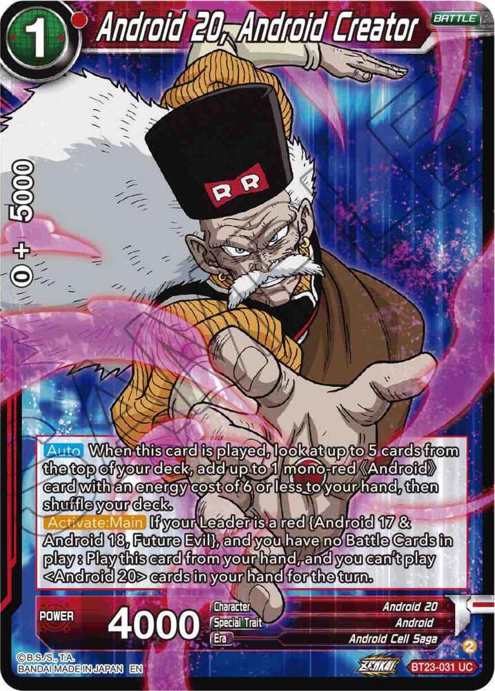 Android 20, Android Creator — Perfect Combination — Dragon Ball Super: Masters