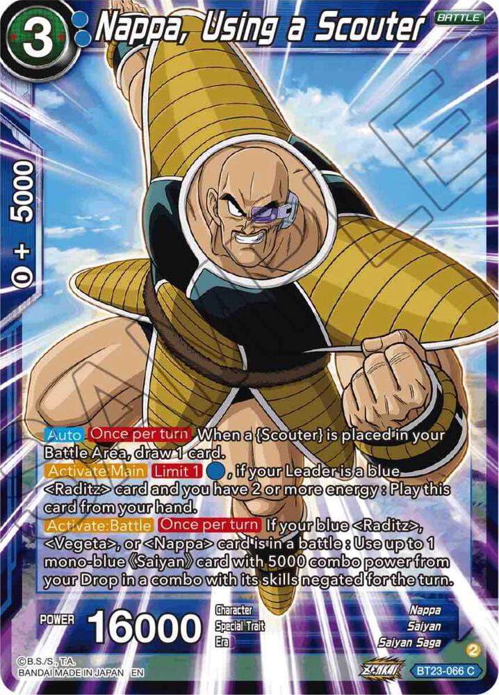 Nappa, Using a Scouter — Perfect Combination — Dragon Ball Super: Masters