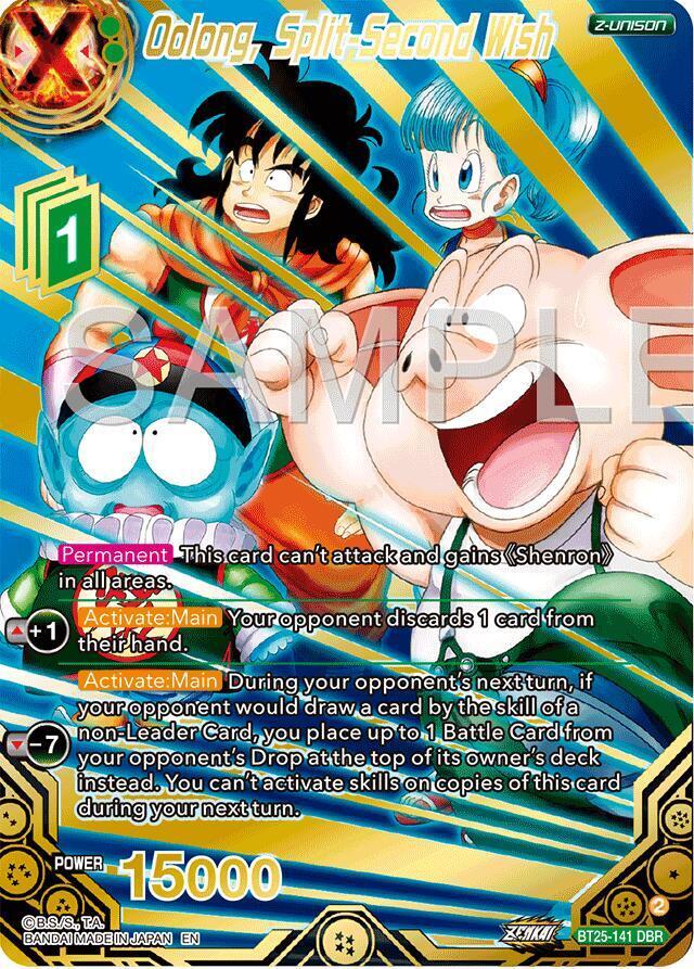 Oolong, Split-Second Wish (DBR) — Legend of the Dragon Balls — Dragon Ball Super: Masters