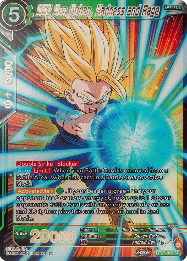 SS2 Son Gohan, Sadness and Rage — History of Z — Dragon Ball Super: Masters