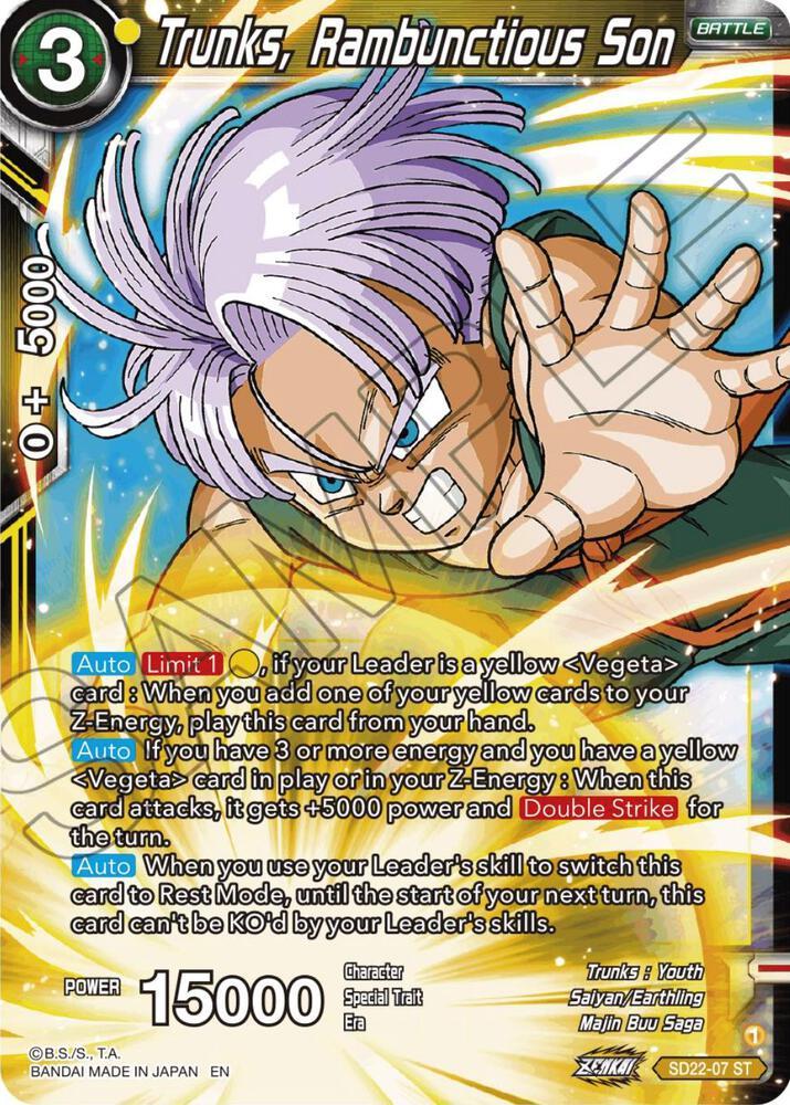 Trunks, Rambunctious Son — Power Absorbed — Dragon Ball Super: Masters