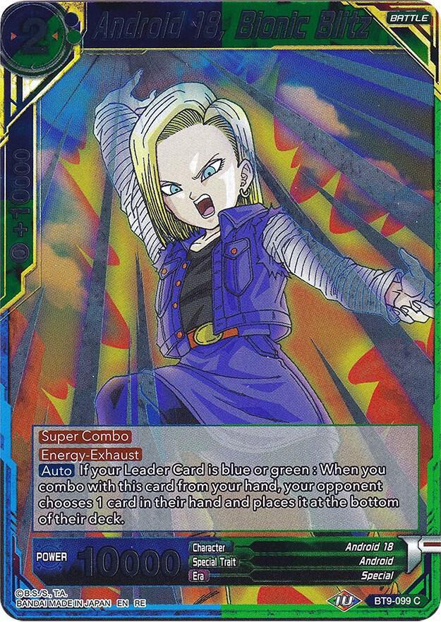 Android 18, Bionic Blitz — Expansion Deck Box Set 20: Ultimate Deck 2022 — Dragon Ball Super: Masters