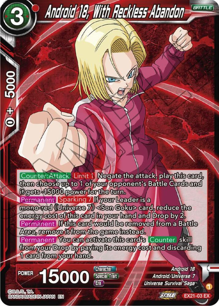 Android 18, With Reckless Abandon — 5th Anniversary Set — Dragon Ball Super: Masters