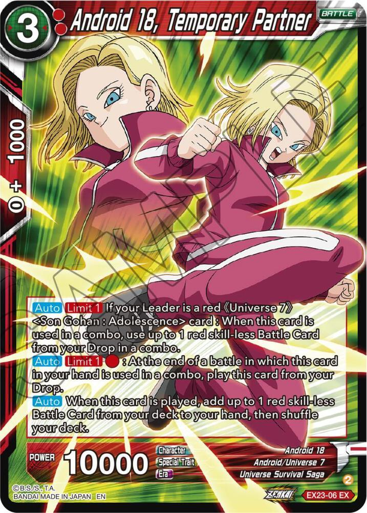 Android 18, Temporary Partner — Expansion Deck Box Set 23: Premium Anniversary Box 2023 — Dragon Ball Super: Masters