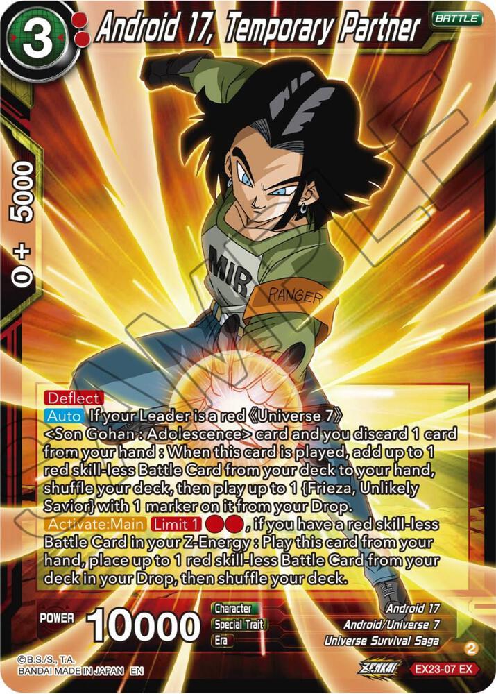 Android 17, Temporary Partner — Expansion Deck Box Set 23: Premium Anniversary Box 2023 — Dragon Ball Super: Masters