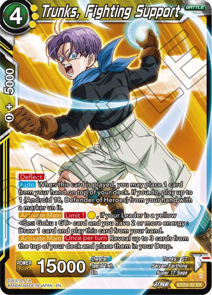 Trunks, Fighting Support — Expansion Deck Box Set 23: Premium Anniversary Box 2023 — Dragon Ball Super: Masters