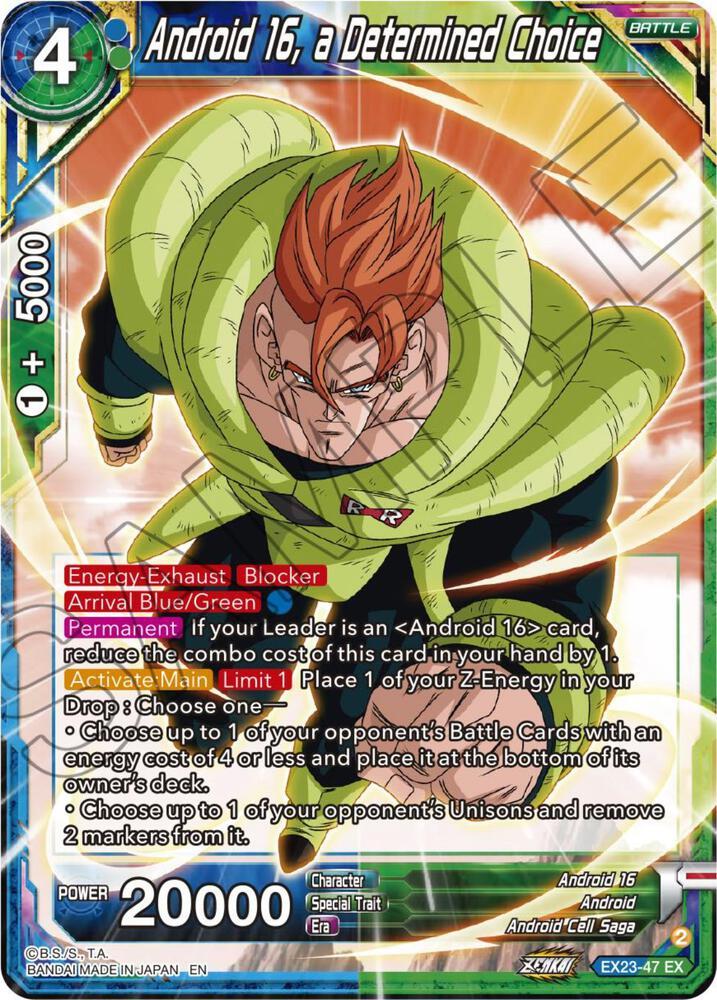 Android 16, a Determined Choice — Expansion Deck Box Set 23: Premium Anniversary Box 2023 — Dragon Ball Super: Masters