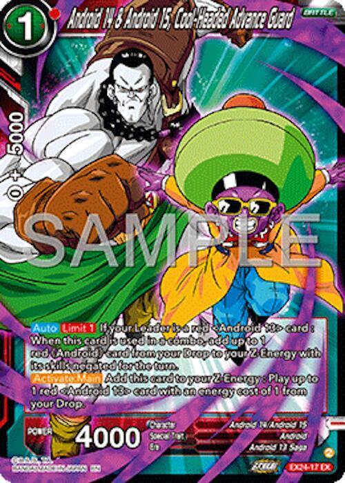 Android 14 & Android 15, Cool-Headed Advance Guard — Expansion Deck Box Set 24: Premium 7th Anniversary Box 2024 — Dragon Ball Super: Masters