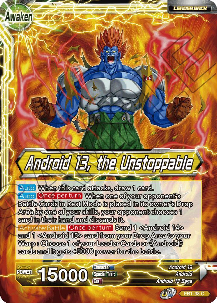 Android 13, Android 14, & Android 15 // Android 13, the Unstoppable — Battle Evolution Booster — Dragon Ball Super: Masters