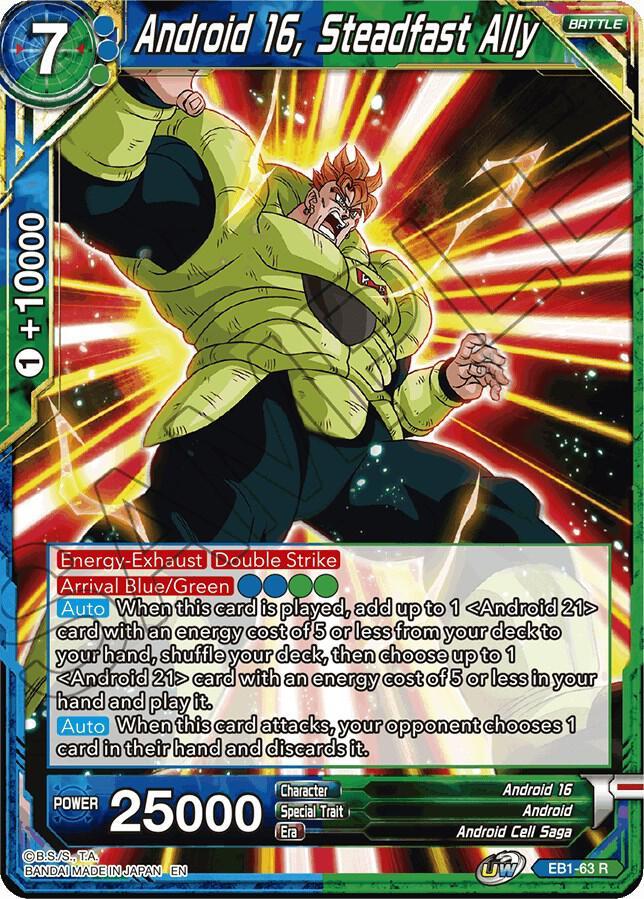 Android 16, Steadfast Ally — Battle Evolution Booster — Dragon Ball Super: Masters