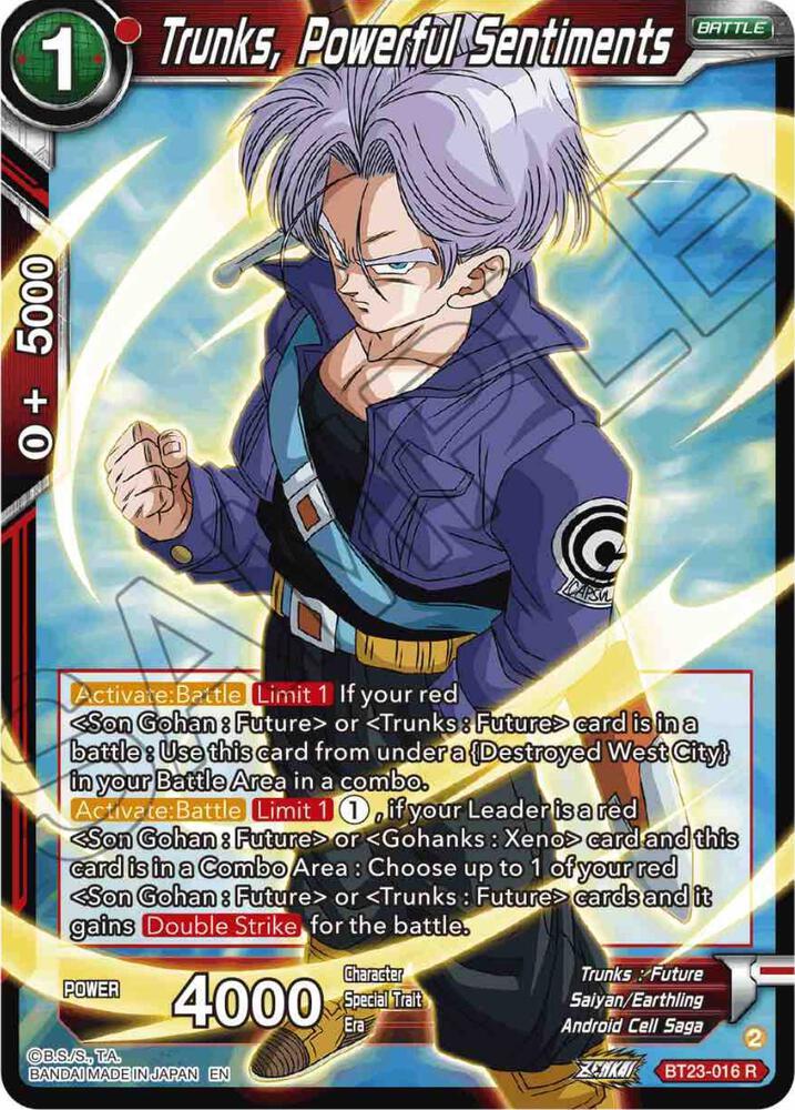 Trunks, Powerful Sentiments — Perfect Combination — Dragon Ball Super: Masters