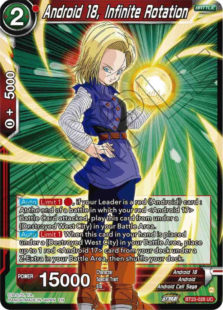Android 18, Infinite Rotation — Perfect Combination — Dragon Ball Super: Masters