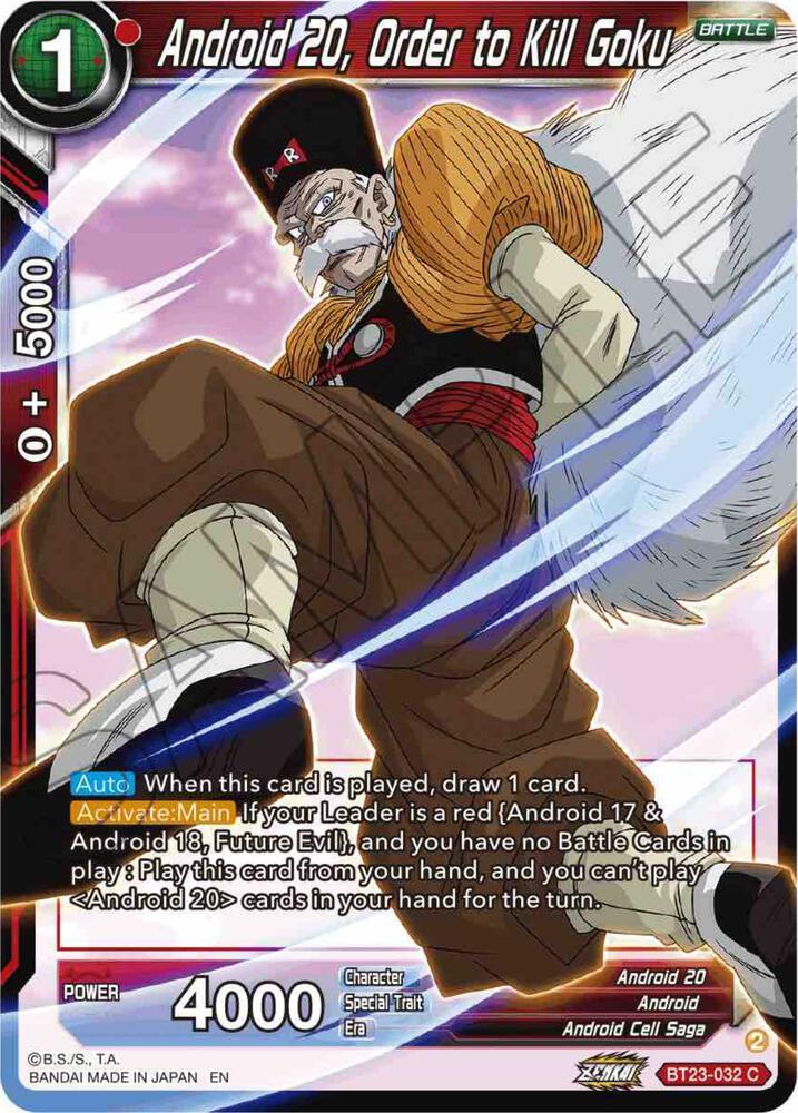 Android 20, Order to Kill Goku — Perfect Combination — Dragon Ball Super: Masters