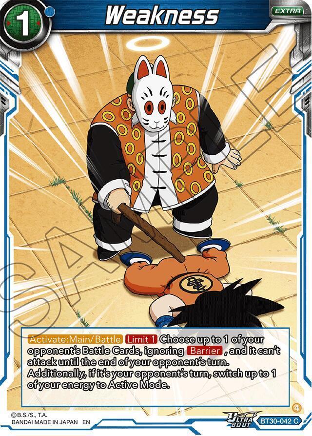 Weakness — Three Glorious Fighters — Dragon Ball Super: Masters