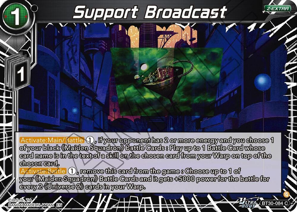 Support Broadcast — Three Glorious Fighters — Dragon Ball Super: Masters