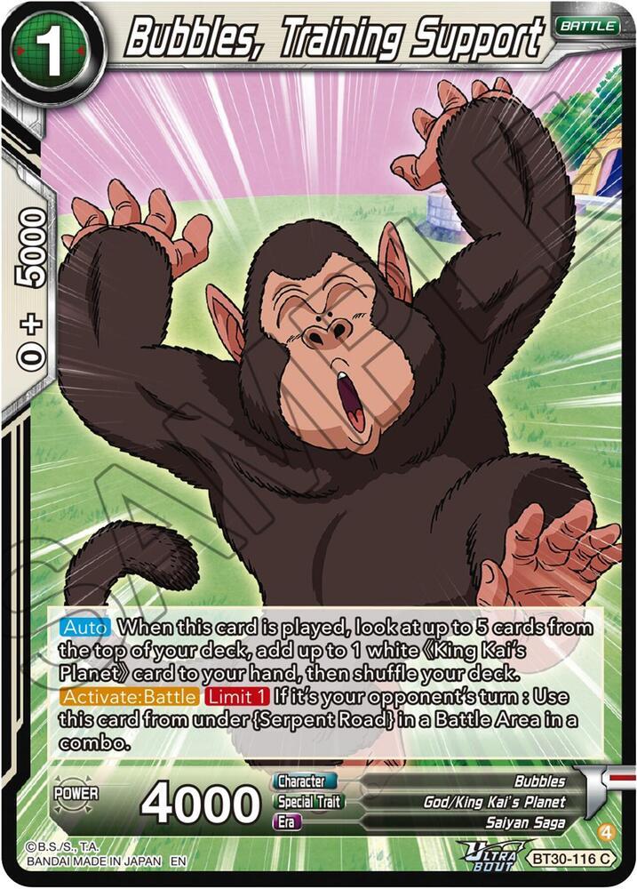 Bubbles, Training Support — Three Glorious Fighters — Dragon Ball Super: Masters