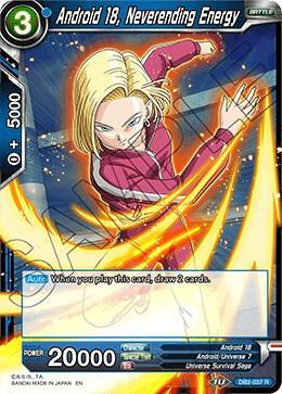 Android 18, Neverending Energy — Draft Box 05 - Divine Multiverse — Dragon Ball Super: Masters