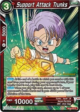 Support Attack Trunks — Destroyer Kings Pre-Release Cards — Dragon Ball Super: Masters