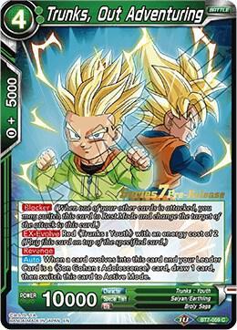 Trunks, Out Adventuring — Assault of the Saiyans Pre-Release Cards — Dragon Ball Super: Masters
