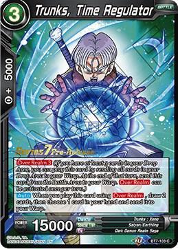 Trunks, Time Regulator — Assault of the Saiyans Pre-Release Cards — Dragon Ball Super: Masters