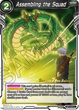 Assembling the Squad — Assault of the Saiyans Pre-Release Cards — Dragon Ball Super: Masters