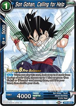 Son Gohan, Calling for Help — Malicious Machinations Pre-Release Cards — Dragon Ball Super: Masters
