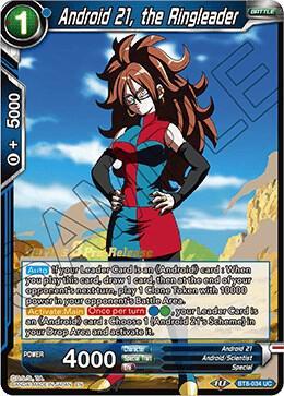 Android 21, the Ringleader — Malicious Machinations Pre-Release Cards — Dragon Ball Super: Masters