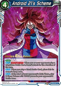 Android 21's Scheme — Malicious Machinations Pre-Release Cards — Dragon Ball Super: Masters