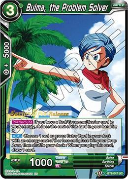 Bulma, the Problem Solver — Malicious Machinations Pre-Release Cards — Dragon Ball Super: Masters