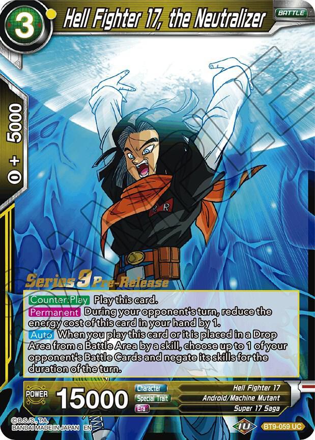 Hell Fighter 17, the Neutralizer — Universal Onslaught Pre-Release Cards — Dragon Ball Super: Masters