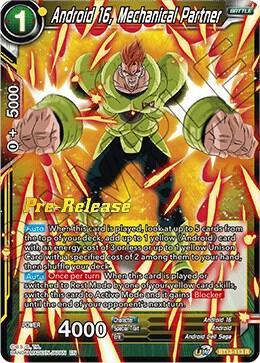 Android 16, Mechanical Partner — Supreme Rivalry Pre-Release Cards — Dragon Ball Super: Masters