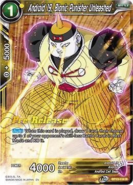 Android 19, Bionic Punisher Unleashed — Supreme Rivalry Pre-Release Cards — Dragon Ball Super: Masters