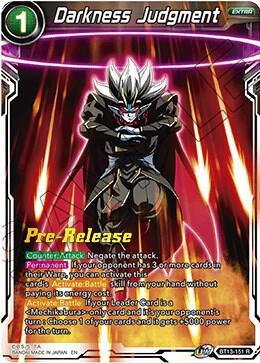 Darkness Judgment — Supreme Rivalry Pre-Release Cards — Dragon Ball Super: Masters