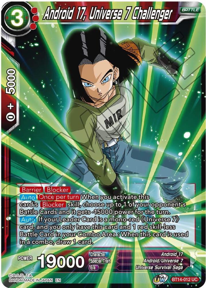 Android 17, Universe 7 Challenger — Cross Spirits — Dragon Ball Super: Masters