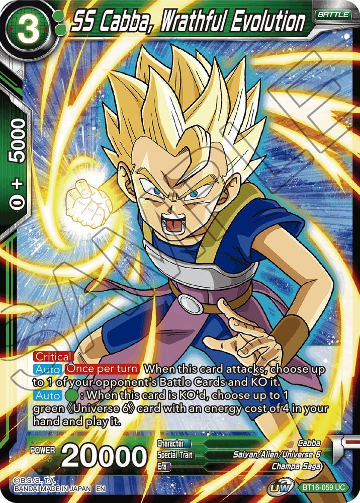SS Cabba, Wrathful Evolution — Realm of the Gods — Dragon Ball Super: Masters